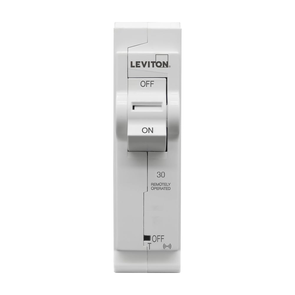 Leviton LB130-ST 2nd Gen Smart Circuit Breaker with Remote Control, Standard, 1-Pole 30 Amp, 120-Volt, 10kA Interrupt Rating