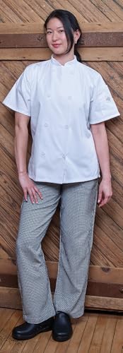Mercer Culinary Unisex Adult Traditional Neck Chefs-jackets, White, Medium US