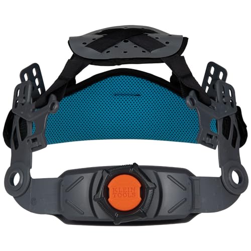 Klein Tools Hard Hat, Non-Vented Full Brim, Premium KARBN Pattern, Class E, Tested up to 20kV, Padded Sweat-Wicking Sweatband, Top Pad