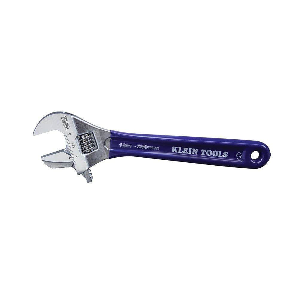 Klein Tools D86930 Reversible Pipe Wrench/Adjustable Wrench with 2-in-1 Extra-Wide 1-1/2 -inch Jaw, 10-inch