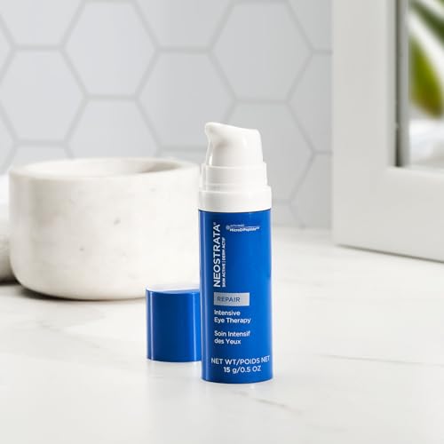 NEOSTRATA SKIN ACTIVE Intensive Eye Therapy, Anti Aging Under Eye Ceam, Treats Dark Circles, Puffiness, Fine Lines and Wrinkles with Hyaluronic Acid, Peptides and Bakuchiol, 0.5 oz