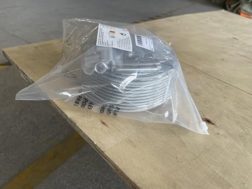 hannger 3/16" Wire Rope Kit, 100 Ft PVC Coated Steel Cable w/ 7×7 Strand Core, Stainless Steel Turnbuckle Wire Tensioner Kit for Decking Stair Railing, Shade Sail, String Light Hanging, Clothes Line