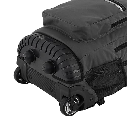 Travelers Club Rolling Backpack, Forged Iron, 20 Inch with Laptop Compartment