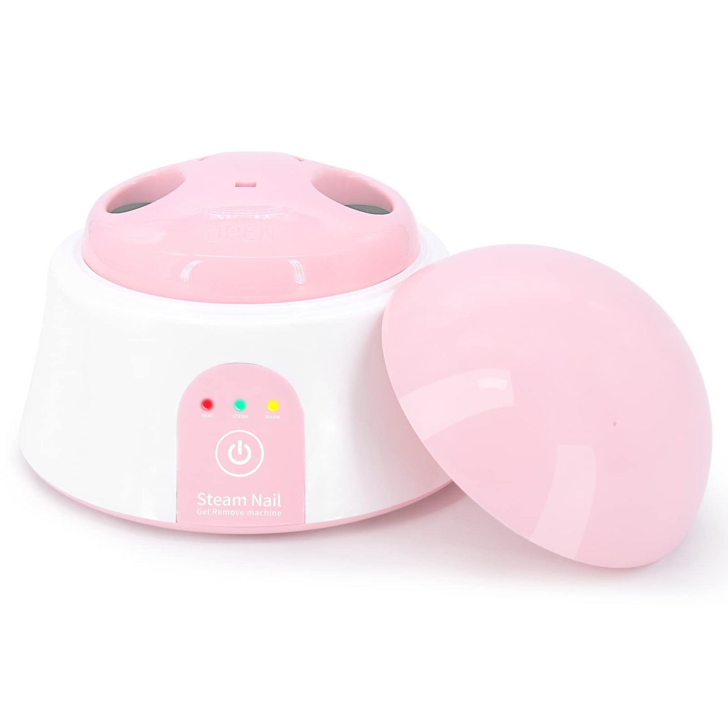 Steam Nail Polish Remover Machine Gel Nail Steamer, Remove Gel Polish Safely without Damaging Nail Bed, Pink