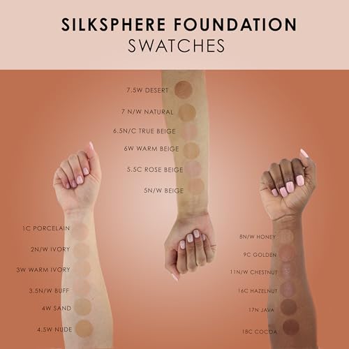 TEMPTU SilkSphere Airbrush Foundation: Long-Lasting Liquid Makeup, Medium to Full Coverage | 4-In-1 Formula Foundation, Primer, Concealer & Corrector | Luminous, Dewy Finish | Fair/Light,0.25 FL OZ. (Pack of 6)