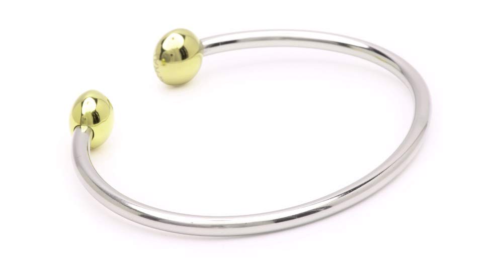 QRAY Combo Standard Steel Golf Athletic Bracelet Men Women C-Shaped Health Wellness Bracelet (Large: 7.75"~8.5")