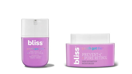 Bliss Anti-Aging Duo: Youth Got This Retinol Serum & Pure Retinol Deep Hydration Moisturizer | Diminishes Fine Lines & Wrinkles | Clean, Fragrance-Free, Vegan