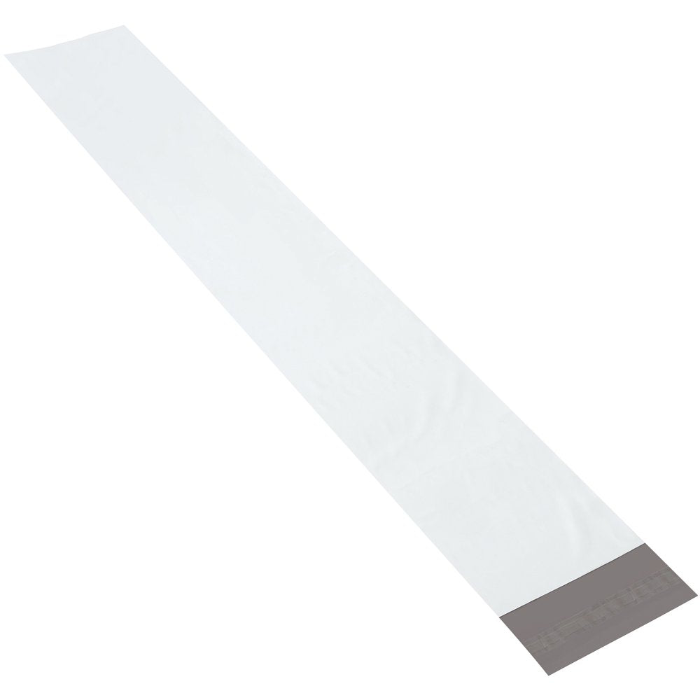 Aviditi Long Poly Mailer Envelopes, 6" x 39", White, Self-Seal with Tear Strip, Waterproof and Puncture Resistant, For Shipping Long Items, Wallpaper, Parts, and Fabric, Pack of 100