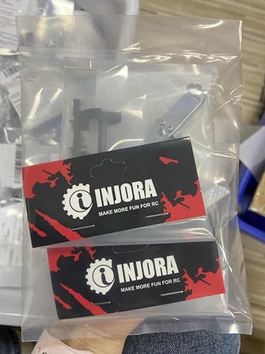 INJORA 33g Front and 33g Rear Bumper with Dual Exhaust - CNC Aluminum Bumper Set for 1/18 RC Crawler TRX4M High Trail F150 Upgrade