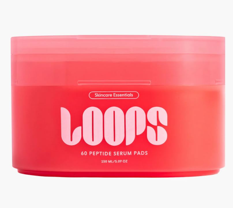 LOOPS Peptide Serum - Firm, Fortify, and Fight Fine Lines - Anti-Wrinkle and Moisturizing Skincare - Pre-soaked Veocell Embo Pad - With Peptide Complex to Rejuvenate and Prejuvenate - Face Serum Pads