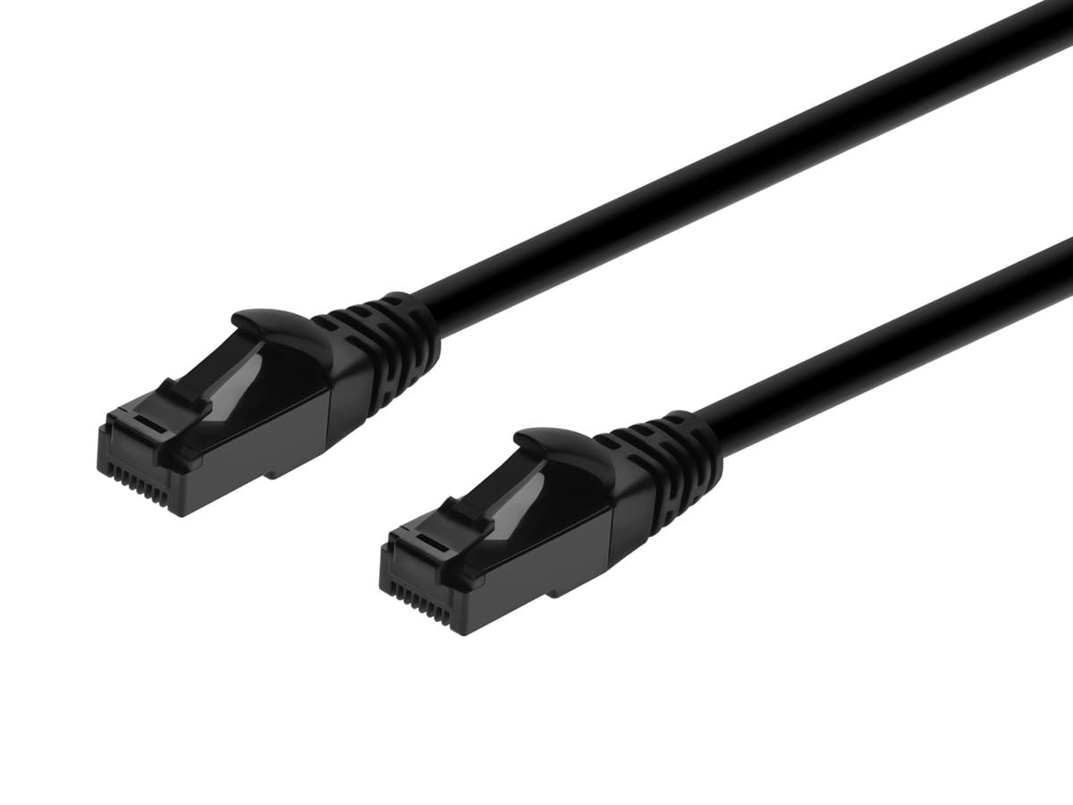 Monoprice Cat6A Flexible TPE Patch Cable - 100 Feet - Black | UTP, 24AWG, 500MHz, Pure Bare Copper, Snagless RJ45, Ethernet Cable - Flex Series