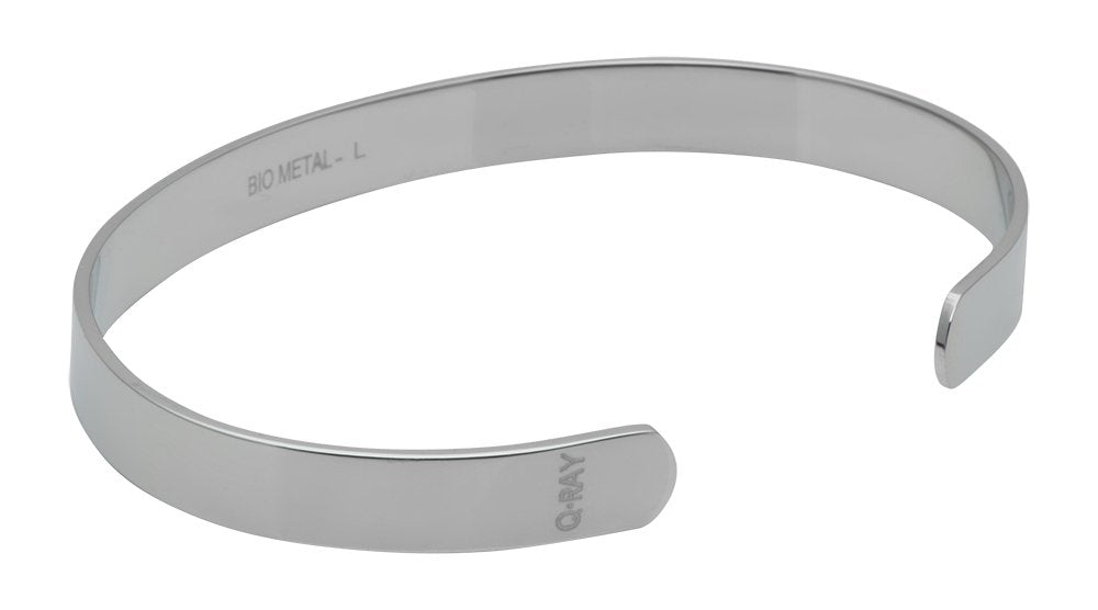 QRAY Lite Steel Golf Athletic Bracelet Men Women C-Shaped Health Wellness Bracelet (Large: 7.75"~8.5")