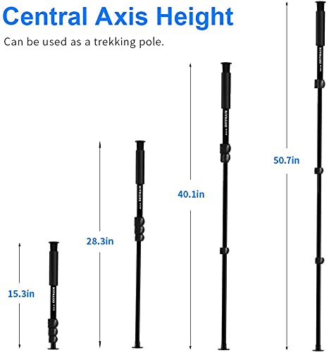 Camera Tripod 69 Inch, Patented 3-Way Swivel Portable Phone Tripod Professional Aluminum Alloy Travel Phone Camera Stand Monopod for Canon Nikon GoPro DSLR, DV Video Camcorder, Smartphone Black