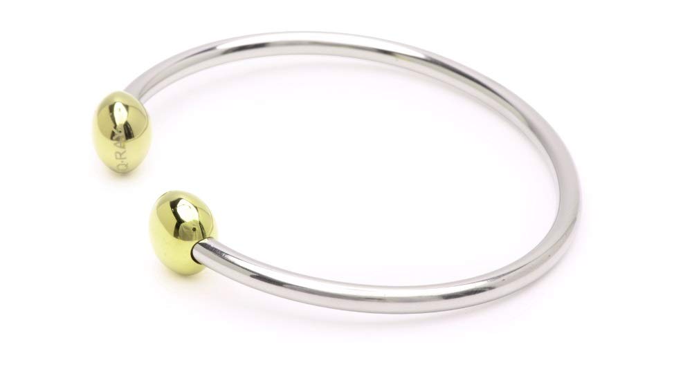 QRAY Combo Standard Steel Golf Athletic Bracelet Men Women C-Shaped Health Wellness Bracelet (Large: 7.75"~8.5")