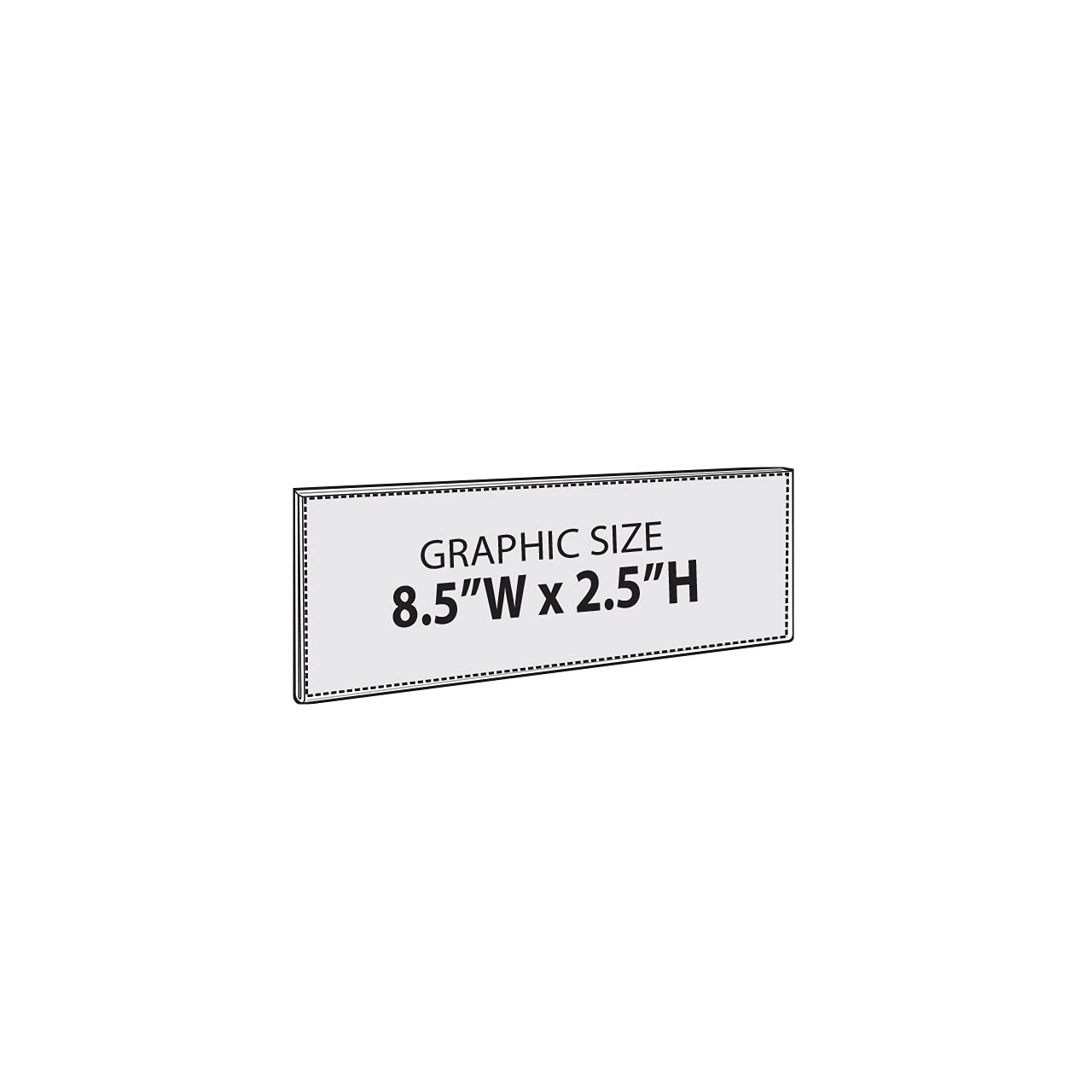 Azar Displays, 122018, Adhesive Clear Acrylic Wall Sign Holder Display, Landscape Frame for Posters, Flyers, Art, Business, School, Nameplates & Doorway Signs, 10 Pack, 8.5" x 2.5"