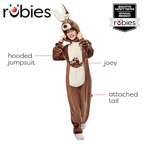 Rubies Kangaroo Comfywear Hooded Jumpsuit for Kids, Unisex S/M