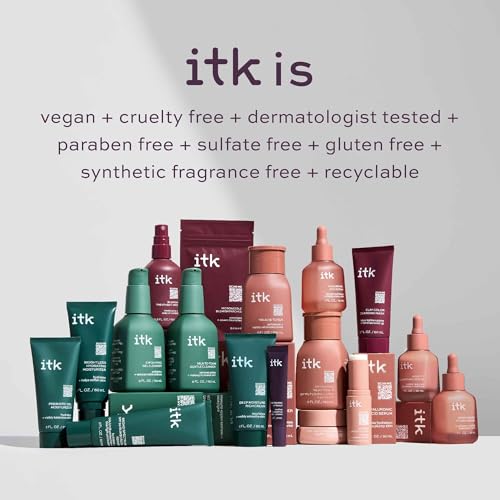 ITK Skincare Glowy Skin 3-Step Routine - Hyaluronic Acid + Niacinamide Serum, Squalane Milky Toner, Deep Moisture Ceramide Face Cream Moisturizer - Makeup Prep Skincare for Glowing Hydrated Skin