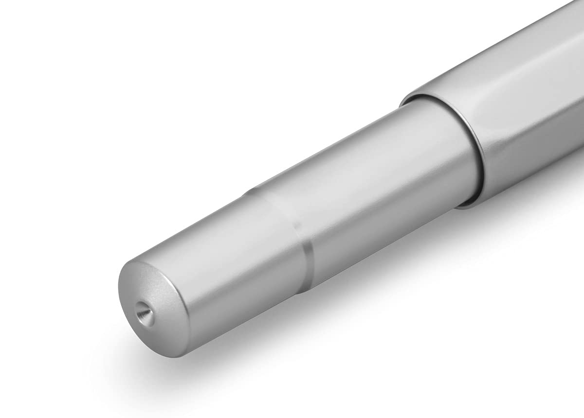Kaweco AL SPORT Fountain Pen Silver I Premium Aluminum Reservoir Pen for Ink Cartridges 13 cm I Nib: BB (Extra Broad)
