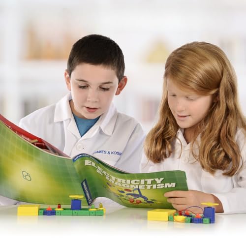 Thames & Kosmos Electricity & Magnetism Science Kit | 62 Safe Experiments Investigating Magnetic Fields & Forces for Ages 8+ | Assemble Electric Circuits with Easy Snap-Together Blocks