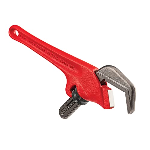 RIDGID 31305 Model E-110 9.5" Offset Hex Jaw Pipe Wrench, Red, Made in The USA