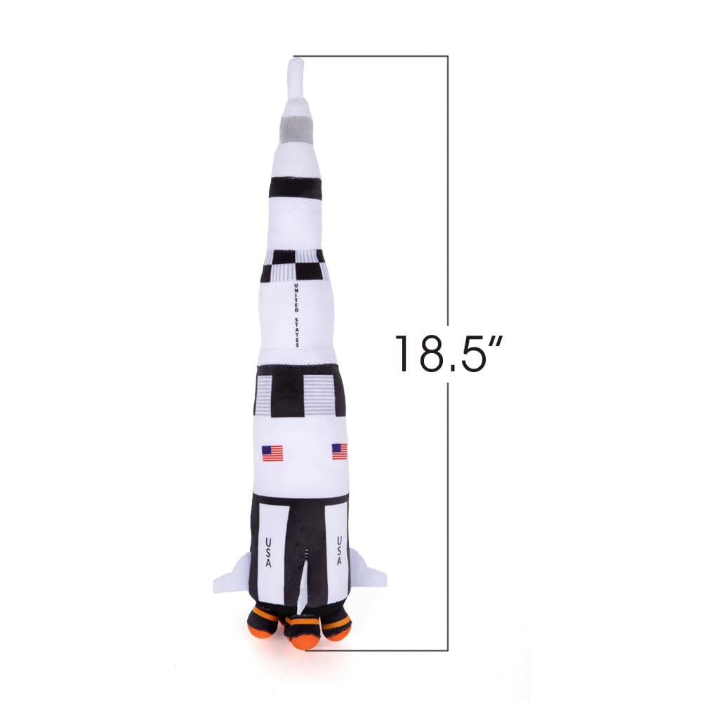 ArtCreativity Saturn Rocket Plush Toy for Kids, 18.5 Inch Space Shuttle Stuffed Toy with Realistic Details, Space Room Décor, NASA Spaceship Nursery Décor, Great Outer Space Toys for Boys & Girls