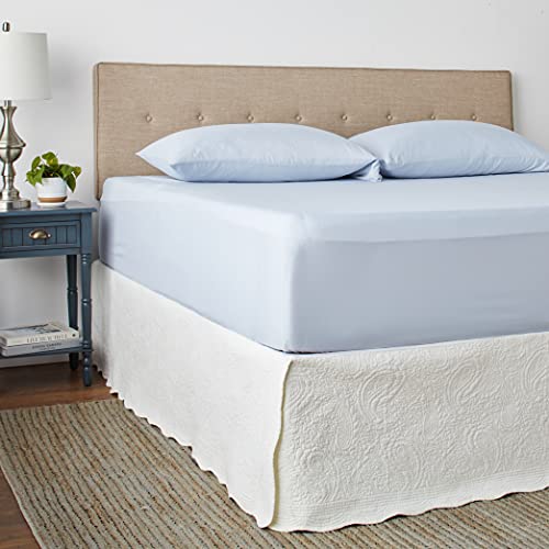 Greenland Home Paisley Quilted Bed Skirt, Ivory, King