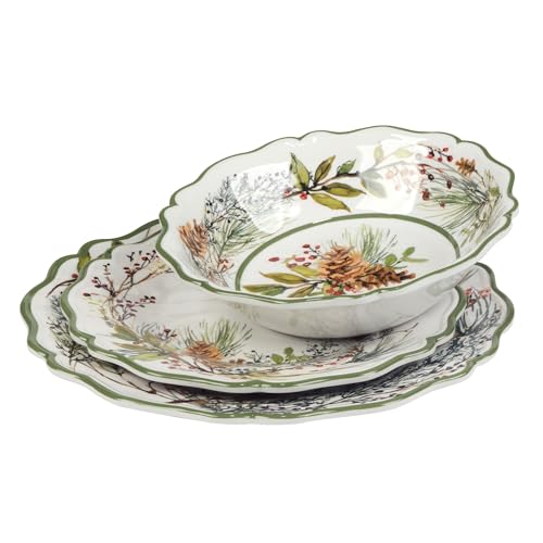 Certified International Winter Forest 12 Pc Dinnerware Set, Service for 4