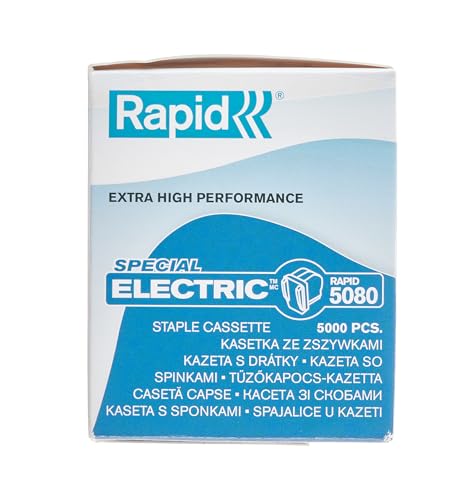 Rapid R5080 Staple Refill Cassette, for Stapling up to 80 Sheets, Use with The Rapid 5080e Electric Stapler, Includes 5000 Staples, 20993700