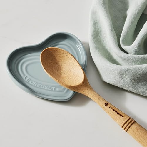 Le Creuset Cerise Stoneware Heart Shaped Spoon Rest, 5.25"
