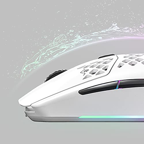 SteelSeries Aerox 3 Wireless - Super Light Gaming Mouse, 18,000 CPI TrueMove Air Optical Sensor, Bluetooth Cordless/Wireless PC Gaming Mice for Computer and Laptop, Water Resistant, Snow (Renewed)