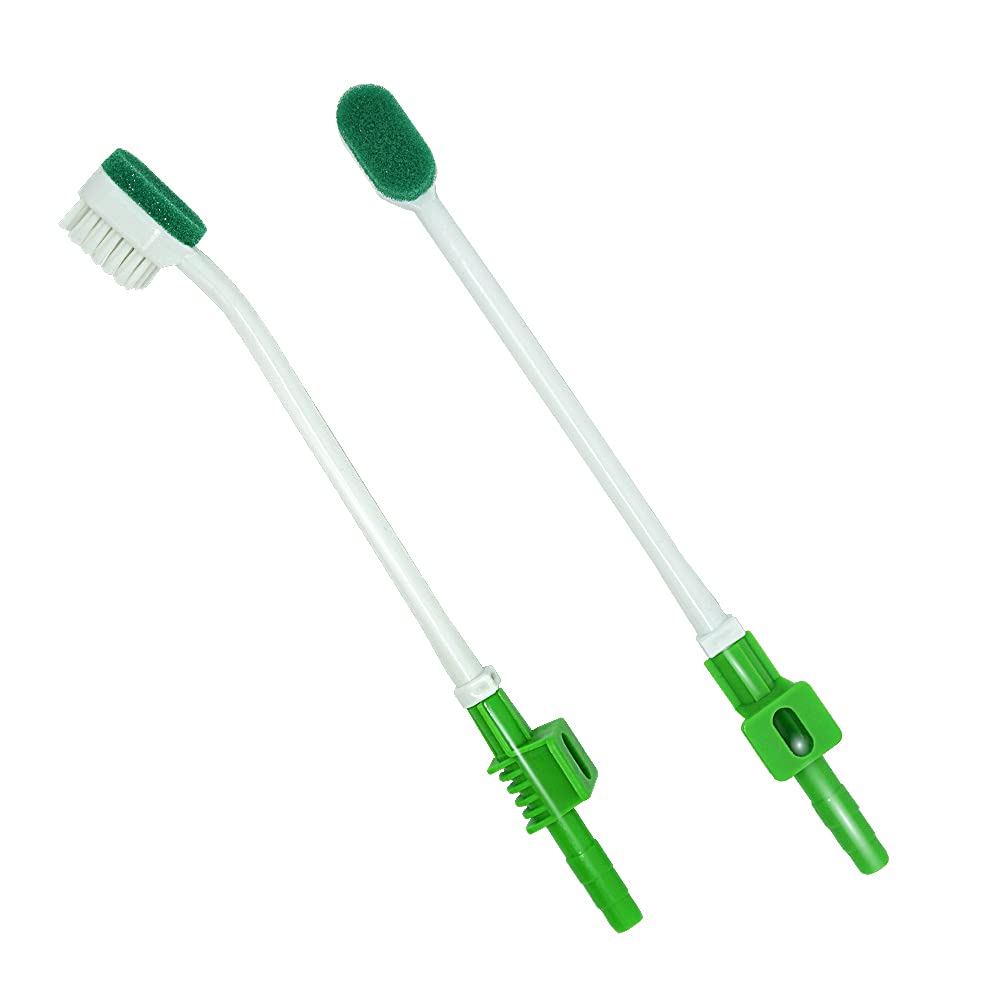 MUNKCARE Elderly Oral Cleaning Disposable Suction Swab Toothbrush Head of Green (BOX of 30pcs)