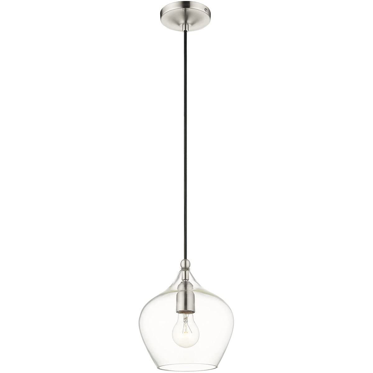Livex Lighting 49088-91 1 Light Brushed Nickel Mini Pendant