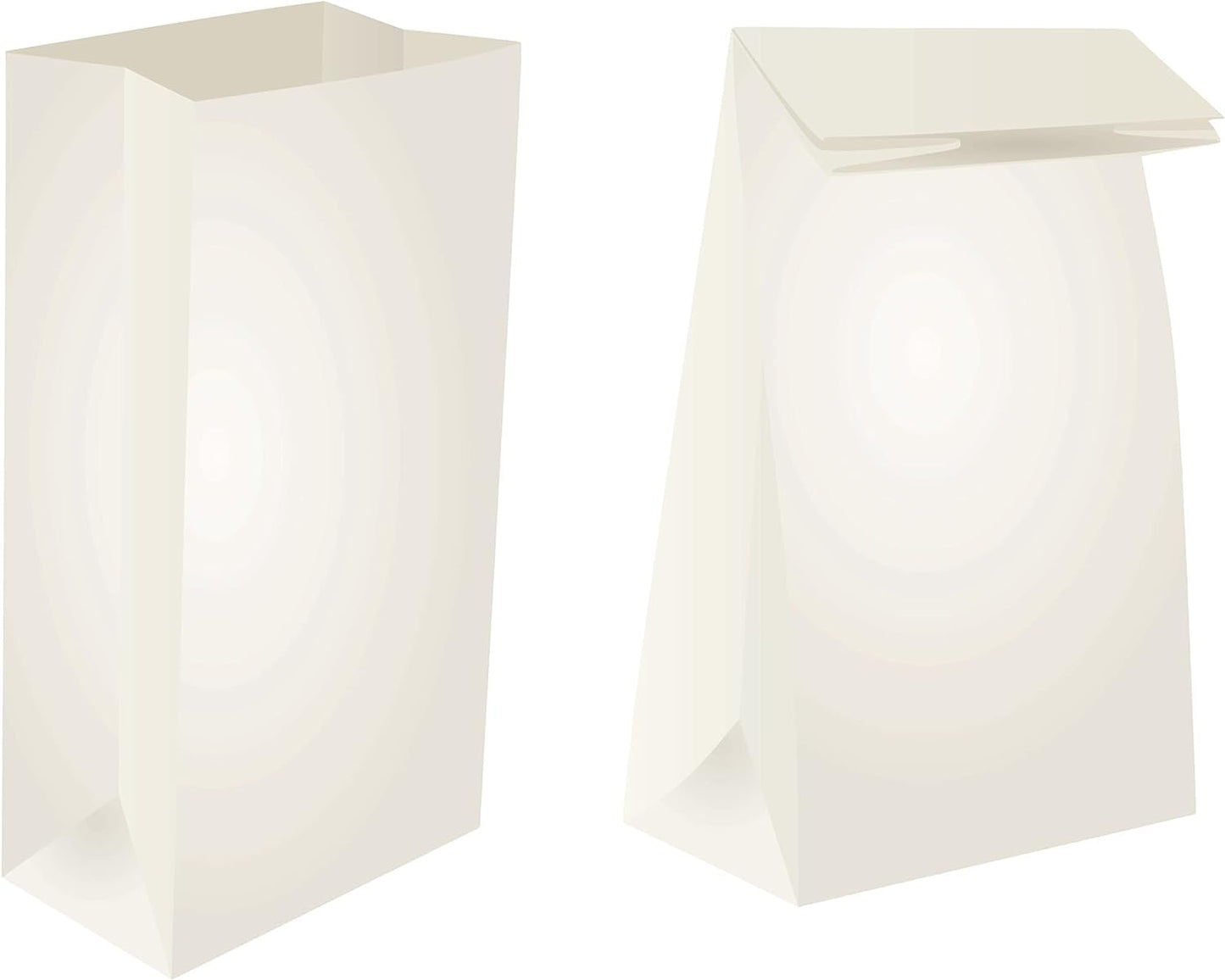 Perfect Stix 6lb White Paper Bags-Lunch Bags, Craft Bags, Grocery Bags- Pack of 500ct