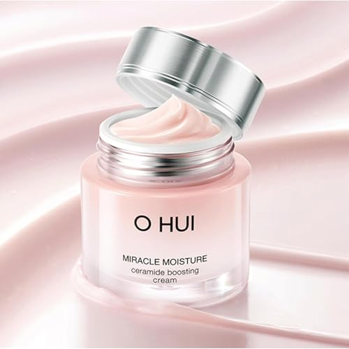 O HUI Miracle Moisture Ceramide Boosting Cream | 24hrs Moisturizing Power | Korean Skin Care | Moisturizer Face Cream | Daily Cream | Ceramides, Glycerin, Shea Butter | Glass Skin | All Skin Types