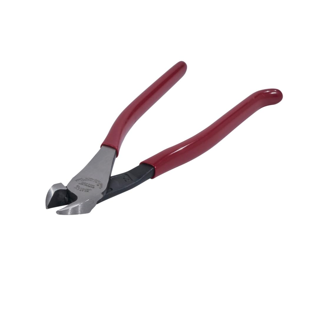 Klein Tools 94508 Pliers Set, Made in USA, Ironworker's Diagonal Cutting Pliers and Heavy Duty Side Cutters, Tie Wire Cutter for Rebar Work, 2-Piece Kit