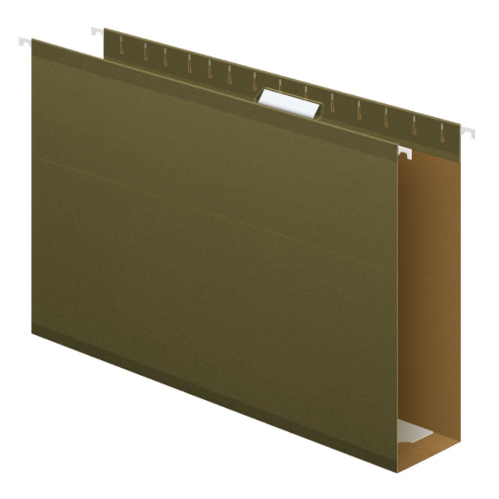Pendaflex Extra Capacity Reinforced Hanging File, 3", Legal Size, Standard Green, 1/5 Cut, 25/BX (04153x3)