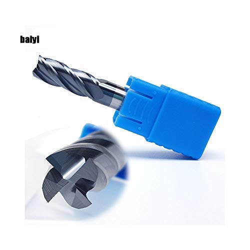 Home of quality tools 5PCS 1/2'' Carbide Square End Mill Bits Set, Milling Bits Cutter 1/2 Carbide End Mills for Alloy Steels/Hardened Steels, HRC 45 Deg Single End 4 Flute AlTiN Coating