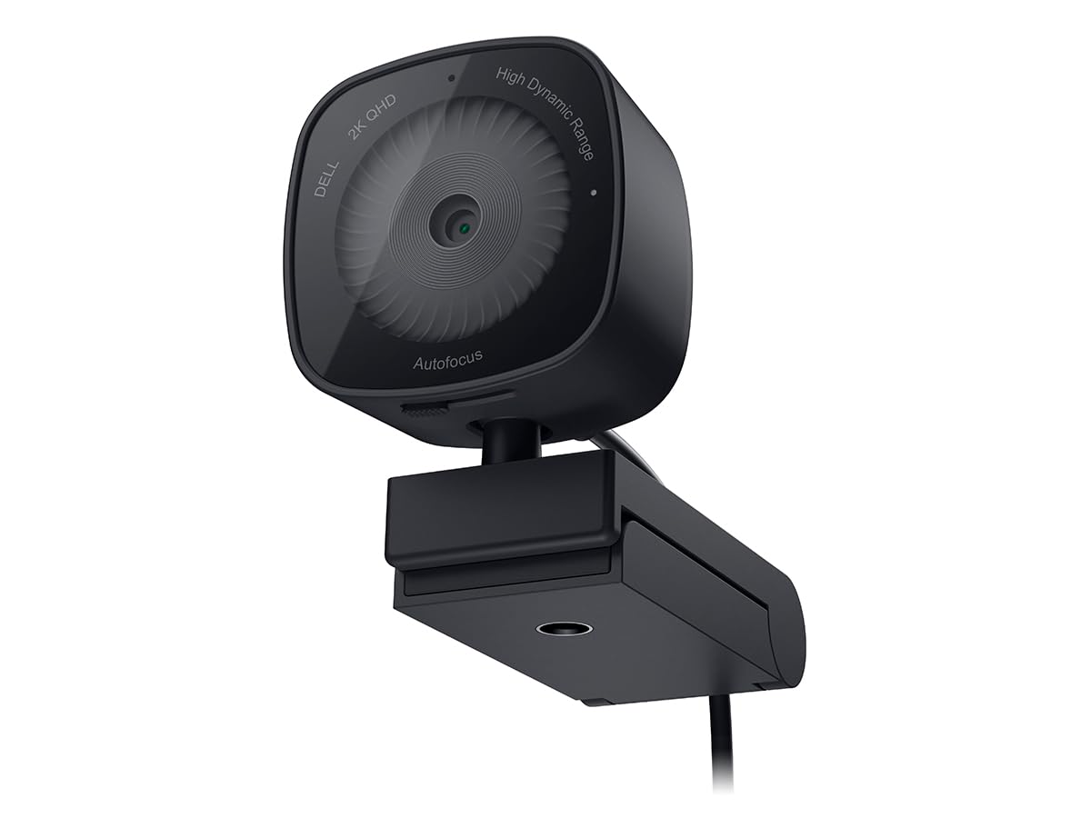 Dell Webcam WB3023-2K QHD/FHD/HD Resolution, Sony Sensor, f2.0 Aperture, Face Detection, Noise Reduction Mic, 2X HD Zoom, USB-A, Microsoft Teams/Zoom Certified - Black