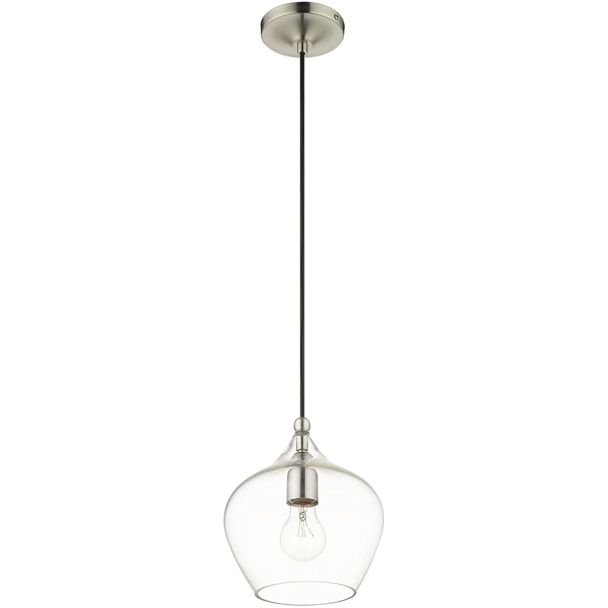Livex Lighting 49088-91 1 Light Brushed Nickel Mini Pendant