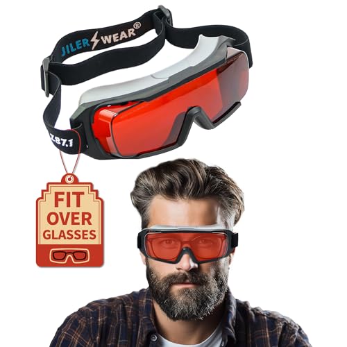 Professional OD6+ Laser 532nm Strap Goggles,180-540nm Safety for Green Laser,UV/Violet and Blue Laser Goggles,Laser Strap Glasses for Laser Whitening,Cold Light,Laser Engraving, with Cover Glasses.
