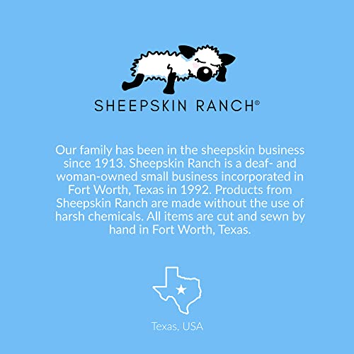 Sheepskin Ranch 100% Medical Sheepskin Heel Cushion Bootie - Soft Lambswool Heel Protectors for Pressure Sores, Bed Sores, Ulcer Sore Prevention & Comfort (Pair)