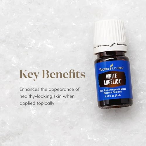 Young Living White Angelica 5ml | Aromatherapy Diffuser Essential Oil Blend | Sweet, Warm Aroma | Relaxation & Unwinding | Ideal for Skin | Perfect for Yoga or Meditation | Vegan-Friendly