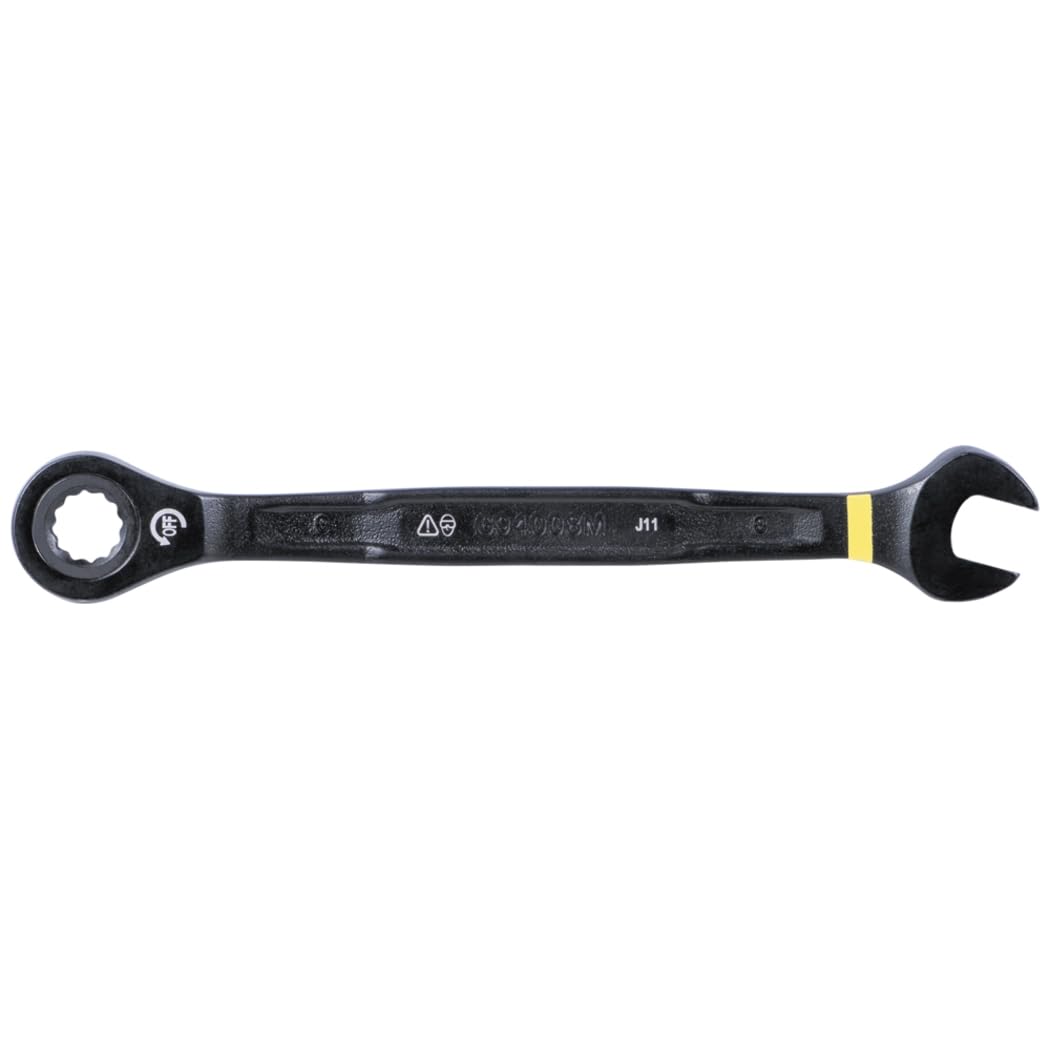 Klein Tools 69408MG Ratcheting Combination Wrench Set, Metric, 8-Piece, 8 to 19 mm, Steel Alloy, Foam Pouch, 90-Tooth