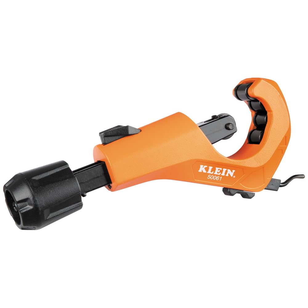 Klein Tools 50061 Quick-Adjust Tubing Cutter, 1-5/8-Inch O.D. Cutting Capacity for Copper and Aluminum, Compact, Retractable Telescoping Deburring Tool