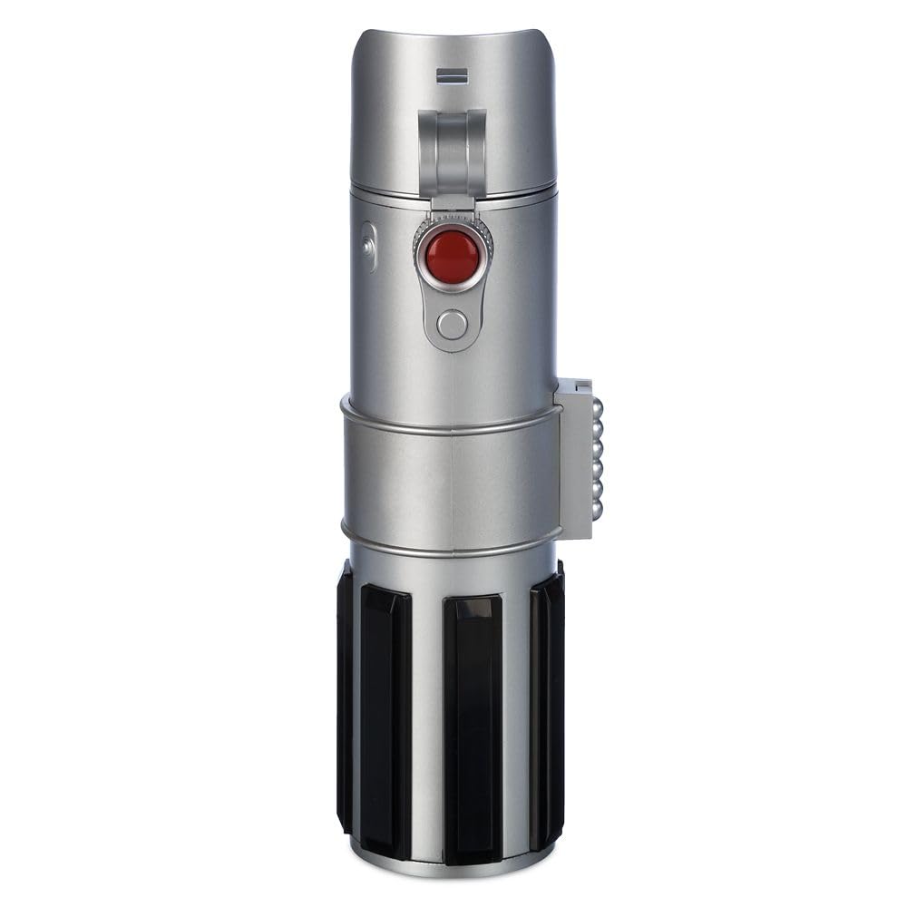 Disney Store Official Star Wars Lightsaber Water Bottle with Sound & Light Effects, Translucent Blue Sleeve, Red Button Pop Top, Silicone Flange, Wrist Strap, Hand Wash - Holds 12.7 oz - Light Side