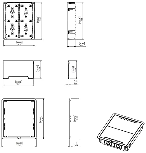 Legrand - OnQ 17 Inch Media Enclosure, Electrical Box, Cable Management Box Dual Purpose In Wall Enclosure for TV Device Storage and Media Distribution, Recessed Media Box, White, ENP1700NA