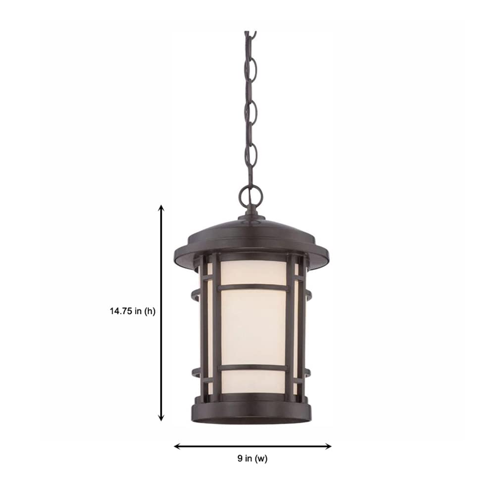 Designers Fountain LED22434-BNB Barrister Outdoor 1-Light LED Hanging Lantern, Burnished Bronze