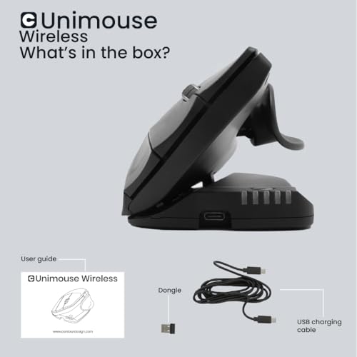 Contour Design Unimouse Eco Wireless Bluetooth Ergonomic Mouse - Right-Hand Vertical Design for Gaming, Laptop & Desktop - Adjustable, Mac & PC Compatible