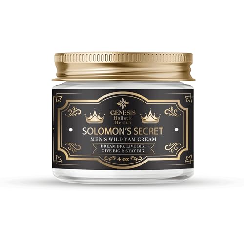 Genesis Solomon's Secret Men's Wild Yam Cream - Dream Big, Live Big, Give Big. Natural & Organic designed to boost your game. 4oz; Made in the USA