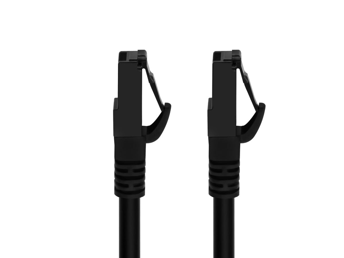 Monoprice Cat6A Flexible TPE Patch Cable - 100 Feet - Black | UTP, 24AWG, 500MHz, Pure Bare Copper, Snagless RJ45, Ethernet Cable - Flex Series